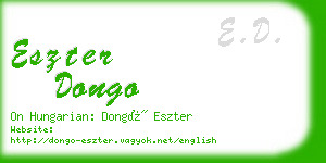 eszter dongo business card